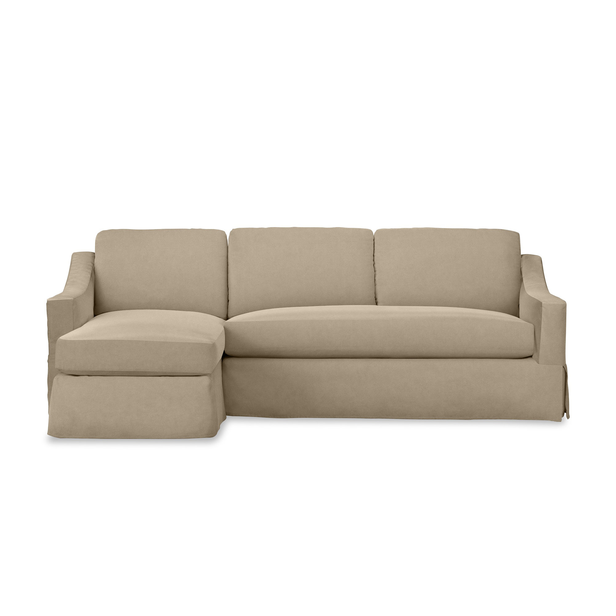 Cranbrook Upholstered L-Sectional, Left Hand Facing, Bella Toast Performance Velvet