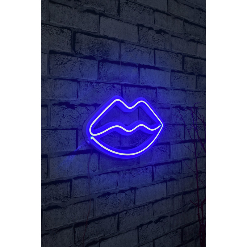 Bande lumineuse néon flexible à DEL, couleur bleue, 14,2 x 7,5 x 0,8 pouces | IP67 imperméable, modèle en mousse de PVC, 12 V DC, 20,16 watts | Système de suspension murale intégré, parfait pour la décoration intérieure et les fêtes