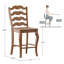 Tabouret de bar et de comptoir en bois massif Fortville-1212884381-1271500348