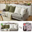 Housses de coussin en chenille à carreaux (ensemble de 4) - Housses de coussin décoratives 18 po x 18 po, douces et lavables - 2 blanches et 2 vertes pour le canapé, le lit et le salon