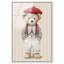«Little Parisian Teddy Bear», reproduction sur toile encadrée par Art Remedy, cadre blond, 16 x 24-93264844-93264855