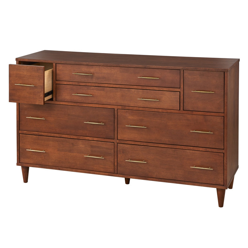 Commode 8 tiroirs Afrida, Chêne