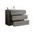 Bathroom Vanity Sink 36" - Gray, Silent, Extra Storage Gray Silent Drawer, Spacious Compartment-157562925-157562924