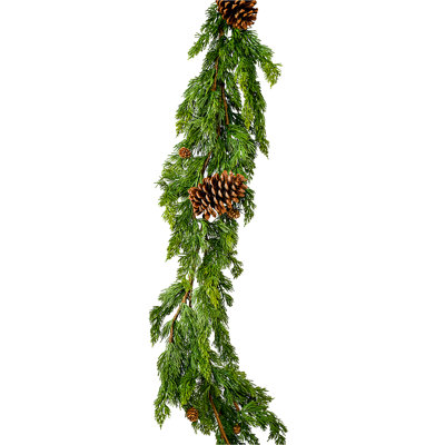 8'' in. Faux Pinecone Garland