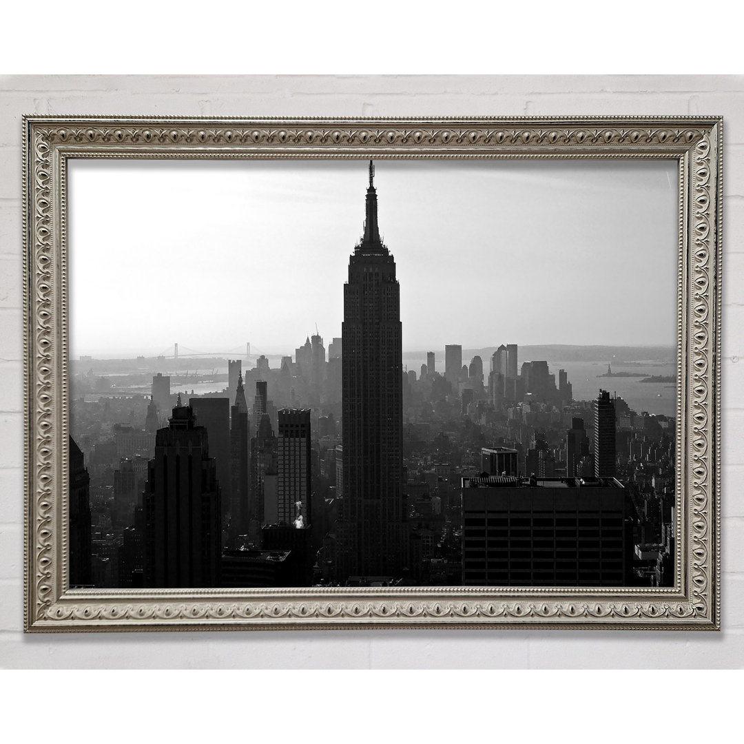 Empire State Building B N W Morning - Einzelner Bilderrahmen Kunstdrucke