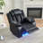 Lacreta 3-Piece PU Leather Reclining Living Room Set with LED Lighting & USB Charging Ports