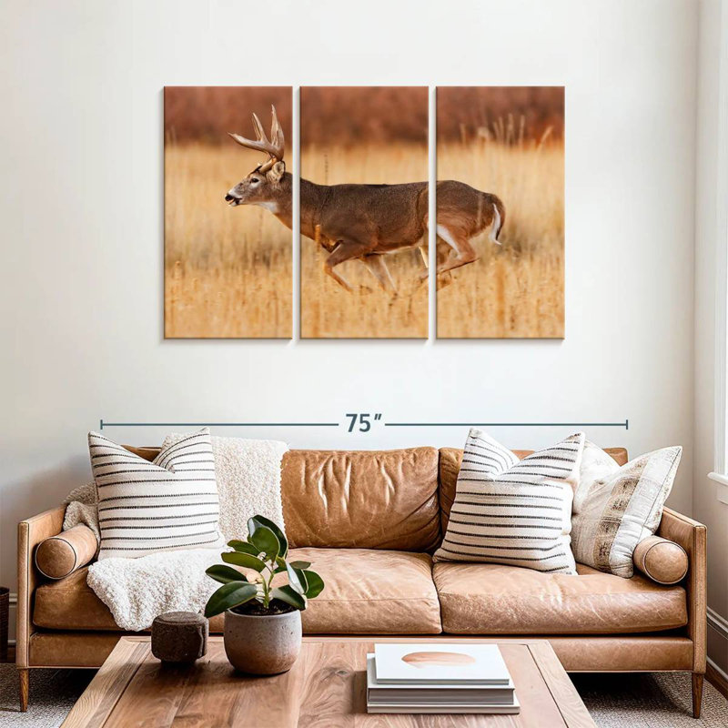 Brampt Running Buck, 36" H x 57" W