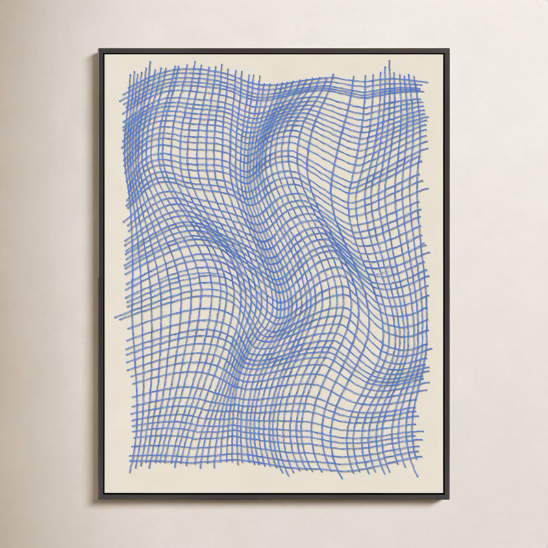 Netting 3 Print by Jacques Pilon, Black Single Structure Framed Canvas, 50" H x 40" W x 1.25" D