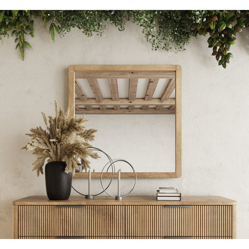 Akira Square Mirror, White Oak