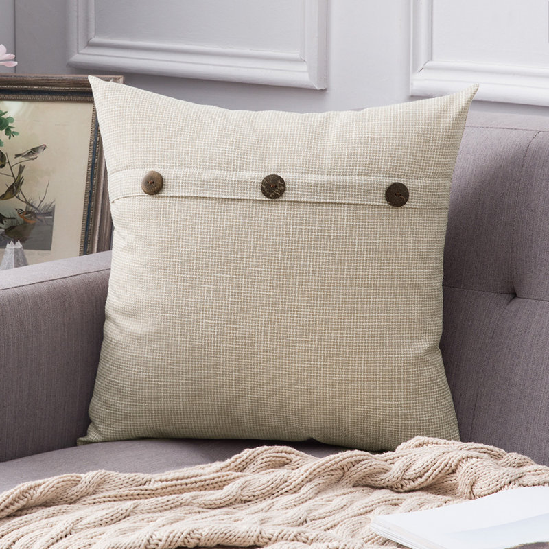 Geometric Throw Pillow, Cream