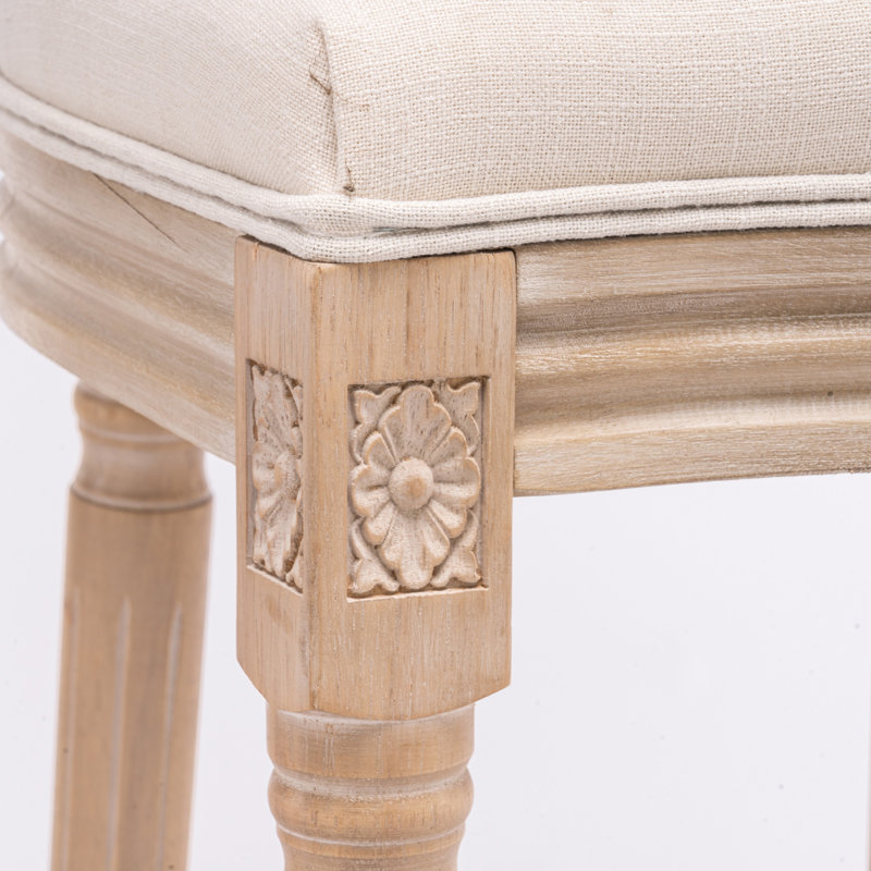 Tabouret de comptoir Adylenne, Crème