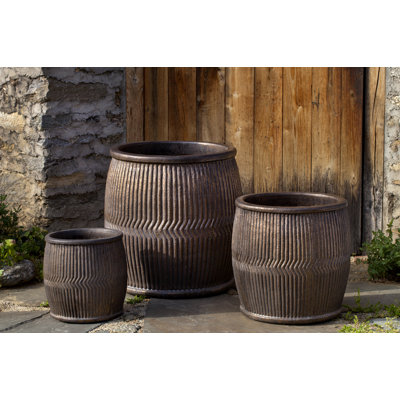 Ensemble de pots à fleurs en terre cuite 3 pièces Vaughnsville