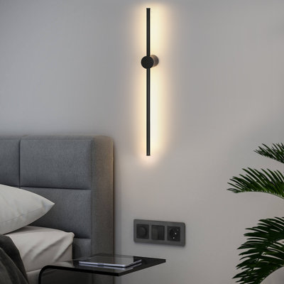 LED Wall Light 1-Light Black Long Design 3000K Warm White Ashtynn