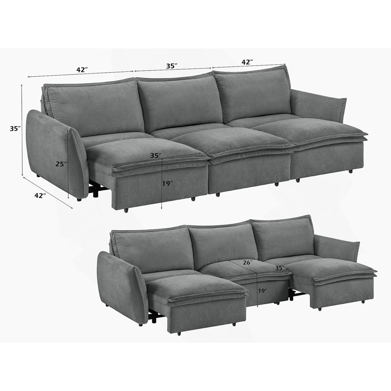 Power Sofa With Sleeper Function, Featuring Comfortable Cushions And Sturdy Inner Frame For Relaxing And Sleeping Needs