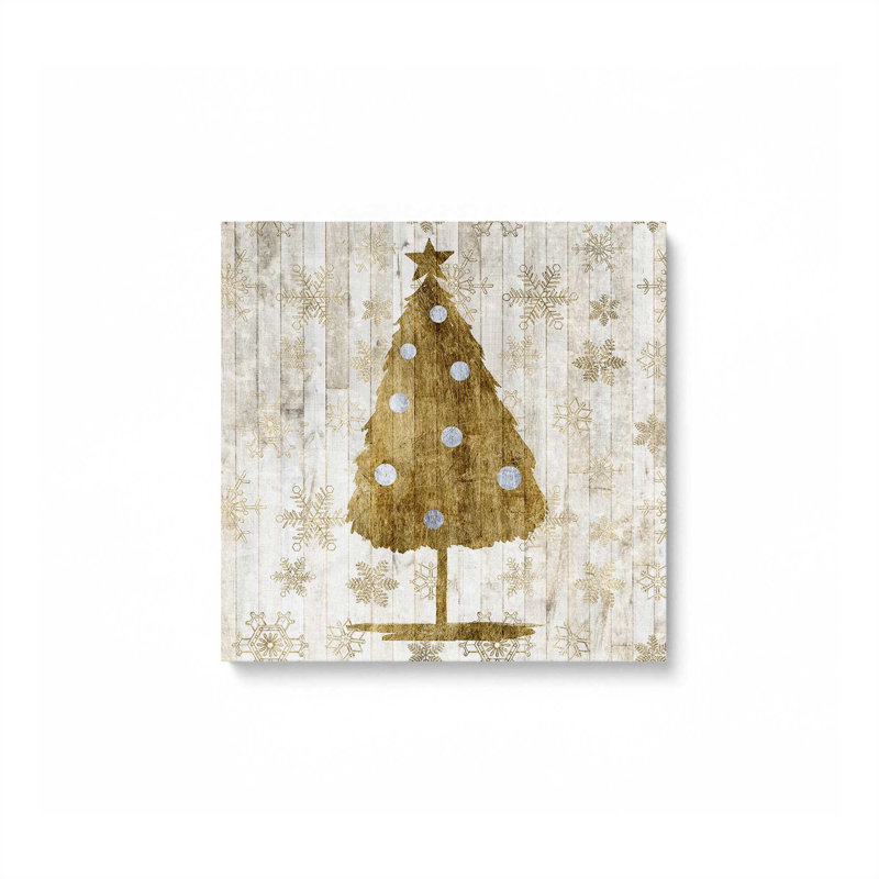 «Rustic Christmas Tree», reproduction sur toile dans un cadre américain, Toile tendue, H 12 po x l 12 po x P 1,25 po