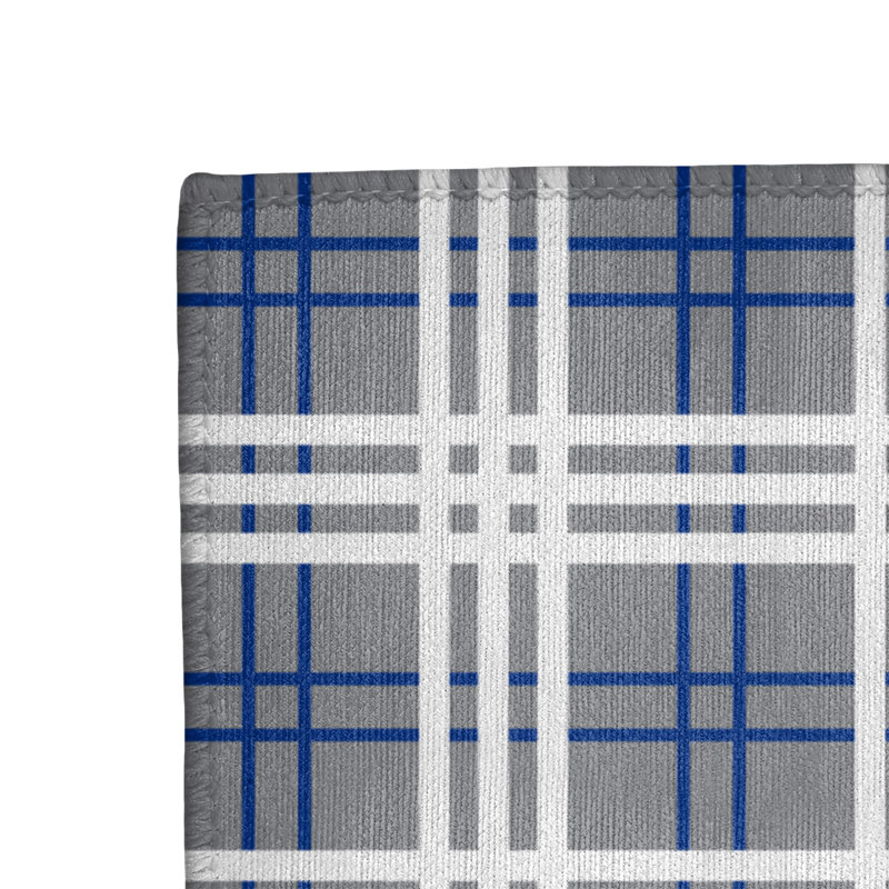 Tapis à carreaux gris, Tapis de couloir 2 pi 6 po x 8 pi