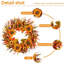 Couronne d'automne de 56 cm (22 pouces) avec tournesols artificiels, décoration murale pour porte d'entrée, style ferme, idéal pour l'Action de grâce, porche, intérieur et extérieur, décoration de récolte.