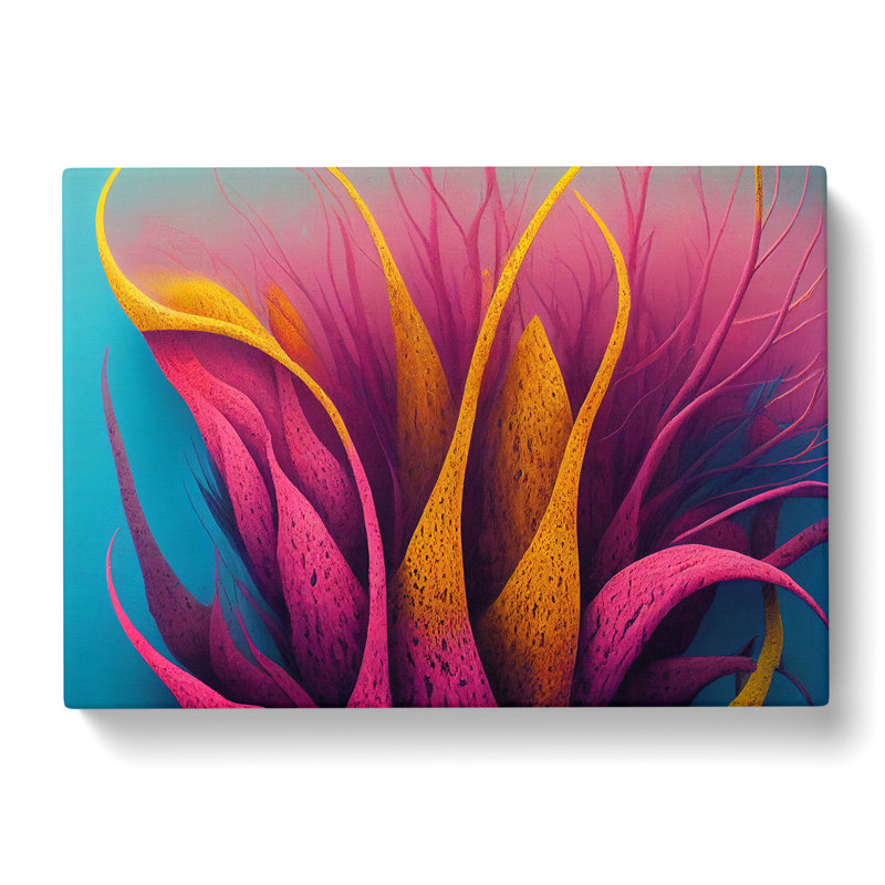 Modern Coral Reef Art Abstract - Wrapped Canvas Painting, 35cm H x 50cm W x 3cm D