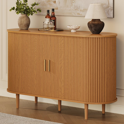 Buffet 47 "avec portes coulissantes, tablettes réglables et armoire de rangement pour la cuisine, la salle à manger