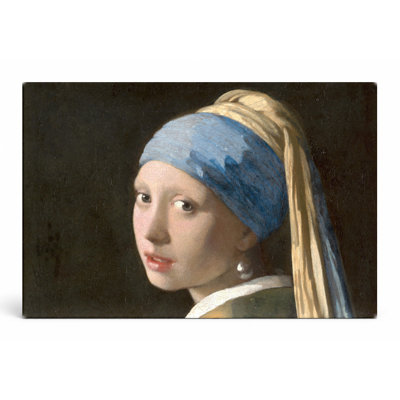 Fille avec une boucle d'oreille de perle (1665) - art mural sur toile paysage
