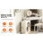 Corner Makeup Vanity Desk With Adjustable Folding Mirror, 3-color Led Lighting, Adequate Storage And Stool