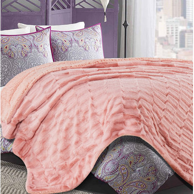 Couverture élégante en microfibre embossée rectangulaire