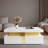 Glossy Square Storage Coffee Table With 4 Drawers-403731392-403731393