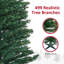 Arbre de Noël artificiel 7 pi, arbre de Noël mince avec 499 branches réalistes et support en plastique, vert-1337484727-1337484723