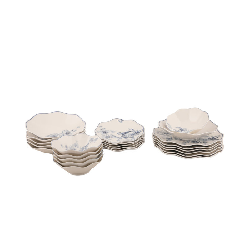 Tuckerman 24 Piece Porcelain China Dinnerware Set - Service for 6