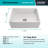 27"x19" Crestwood Farmhouse Sink, White Fireclay Kitchen sink, Single Bowl Apron Front, Plain Farm sink-71593205