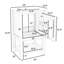 Meuble-lavabo en bois avec lavabo, support de rangement et tablette ouverte-2115906106