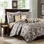 Ensemble de courtepointe en jacquard de 6 pièces avec coussins décoratifs Aubrey-1545795588-1545795591