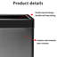 Poubelle ouverte en acier inoxydable 2,19 gallons