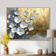 Fleurs blanches et dorées, forme pure de marbre III - coquelicot, art mural-299587542-299587565-299587563
