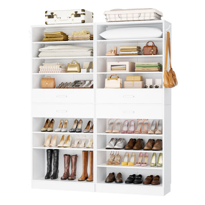52" W Closet System With Drawers