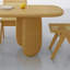 Ensemble de table à manger moderne et simple en bois massif.-107847776