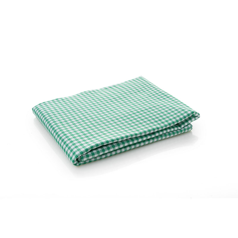 Nappe à carreaux 100% coton mélangé (85% coton / 15% polyester), vert, 67 po x 67 po | Lavable à la machine, facile à nettoyer | Parfait pour la salle à manger, les pique-niques et les événements extérieurs, design élégant et durable
