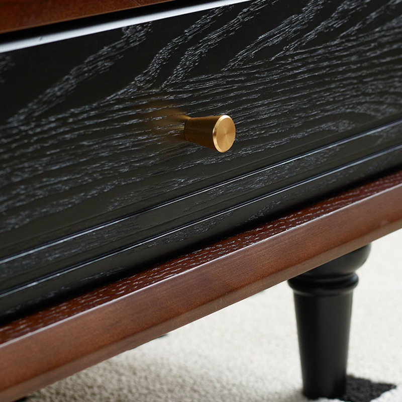 Table basse à pieds hauts en bois massif de style français