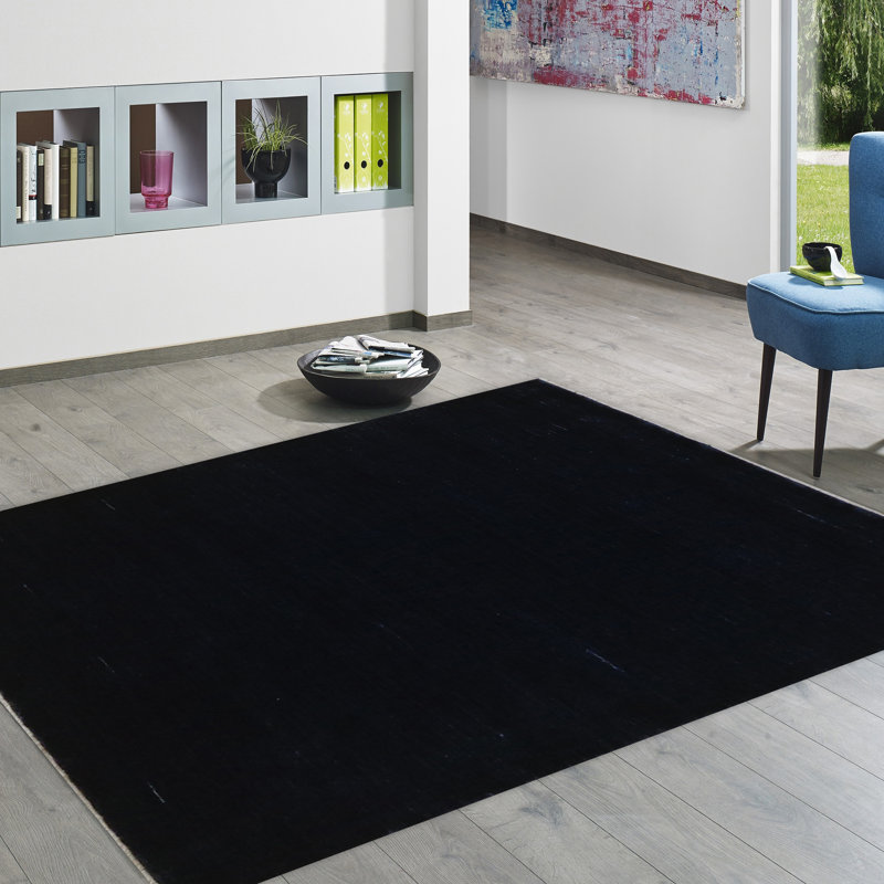 Brycen Solid Colour Wool Hand Woven Area Rug, Rectangle 160 x 230cm