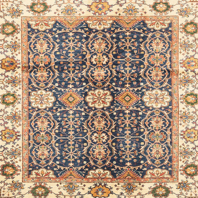 Tapis abstrait moderne 3373, Carré 5 pi