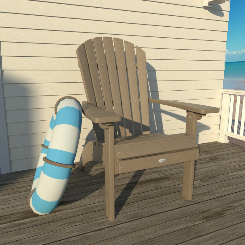 Chapmon Comfort Height Adirondack Chair, Light Brown