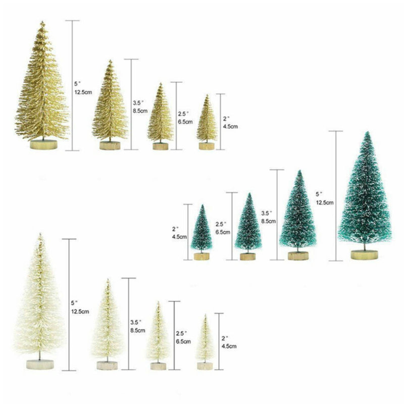 Arbre de Noël givré 5 pi 7 po régulier en polyéthylène artificiel doré