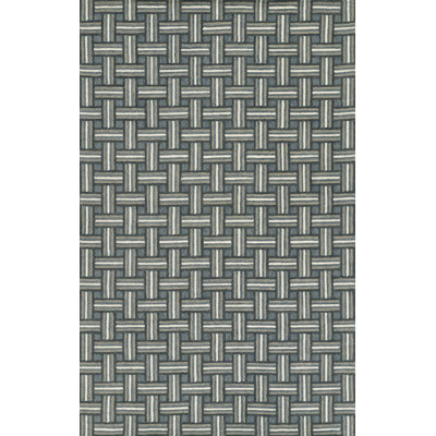 Abbott Hand Tufted Wool Geometric Area Rug in Blue