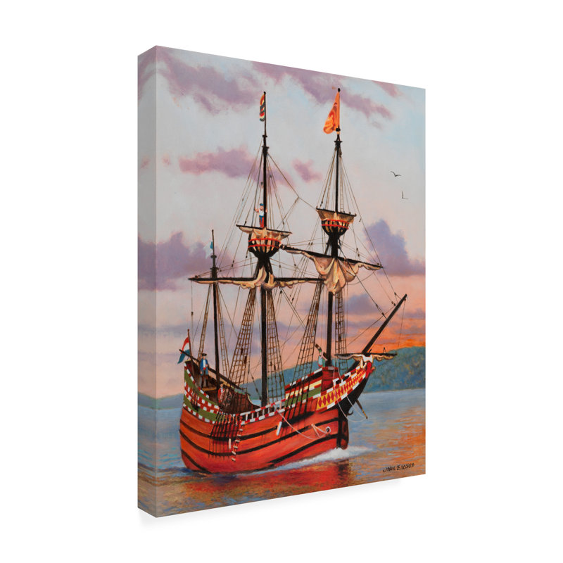 Art sur toile, demi-lune, John Zaccheo, H 19 po x l 14 po