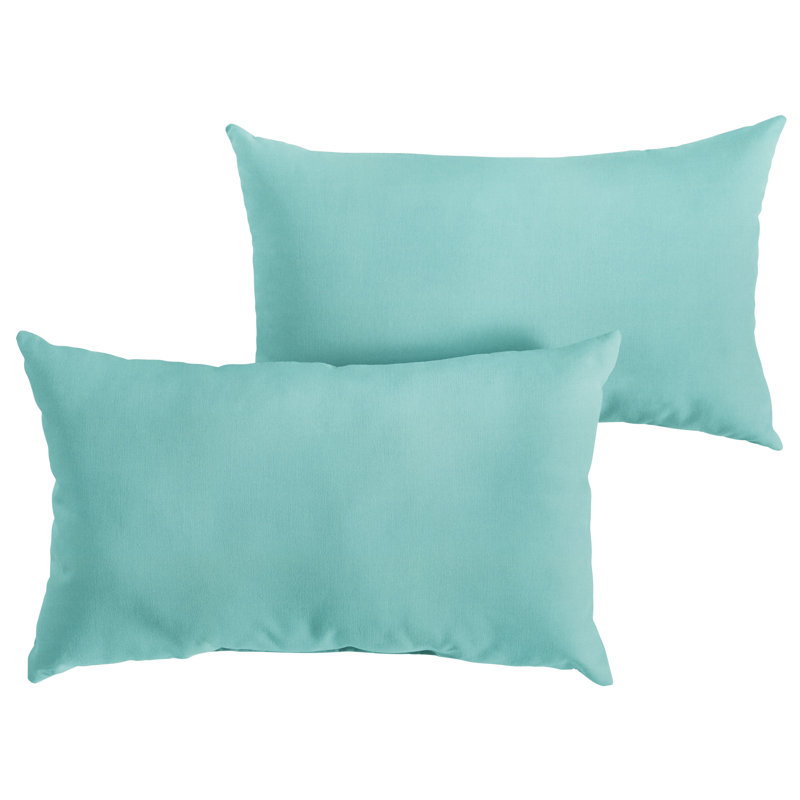 Outdoor Sunbrella Lumbar Pillow, Aruba PE, 14"H x 24"W