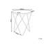 Abygayle Glass Top Cross Legs End Table-49709071-49709072