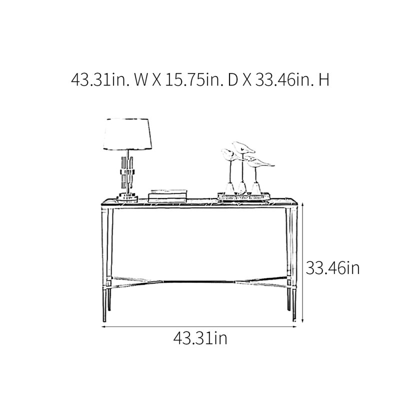 Console Modern Minimalist Luxury, 33.46" H x 43.31" W x 15.75" D