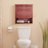 Brogden Removable Two-Door Wall Cabinet with Adjustable Shelf and Open Display Shelf
