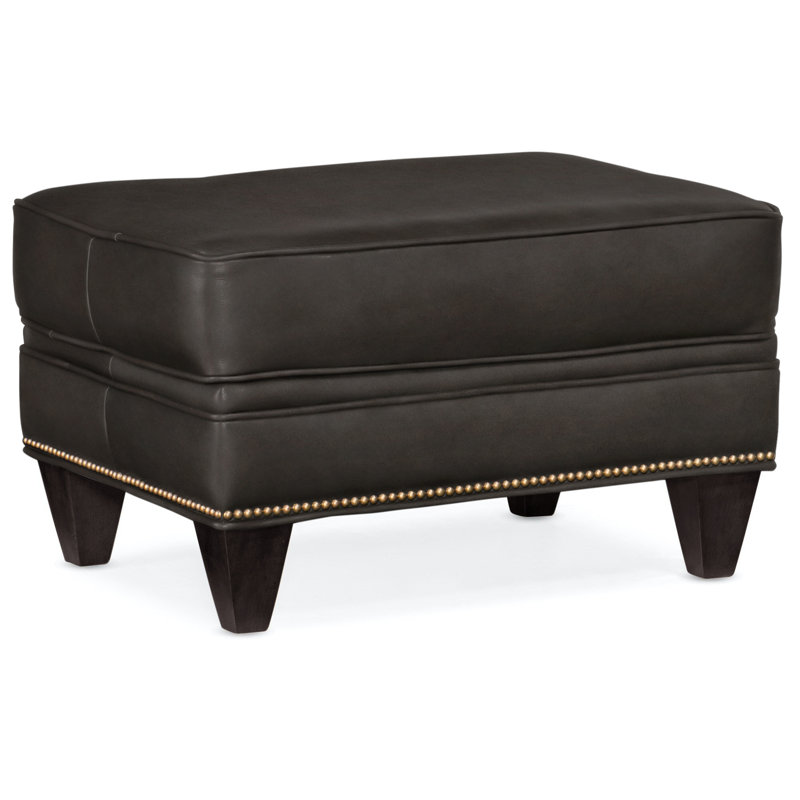 Reddish Ottoman, French Natural, Plantation, Rio Mineral Genuine Leather