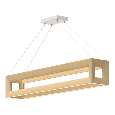 Luminaire suspendu rectangulaire à 1 lumière pour îlot de cuisine Morina
